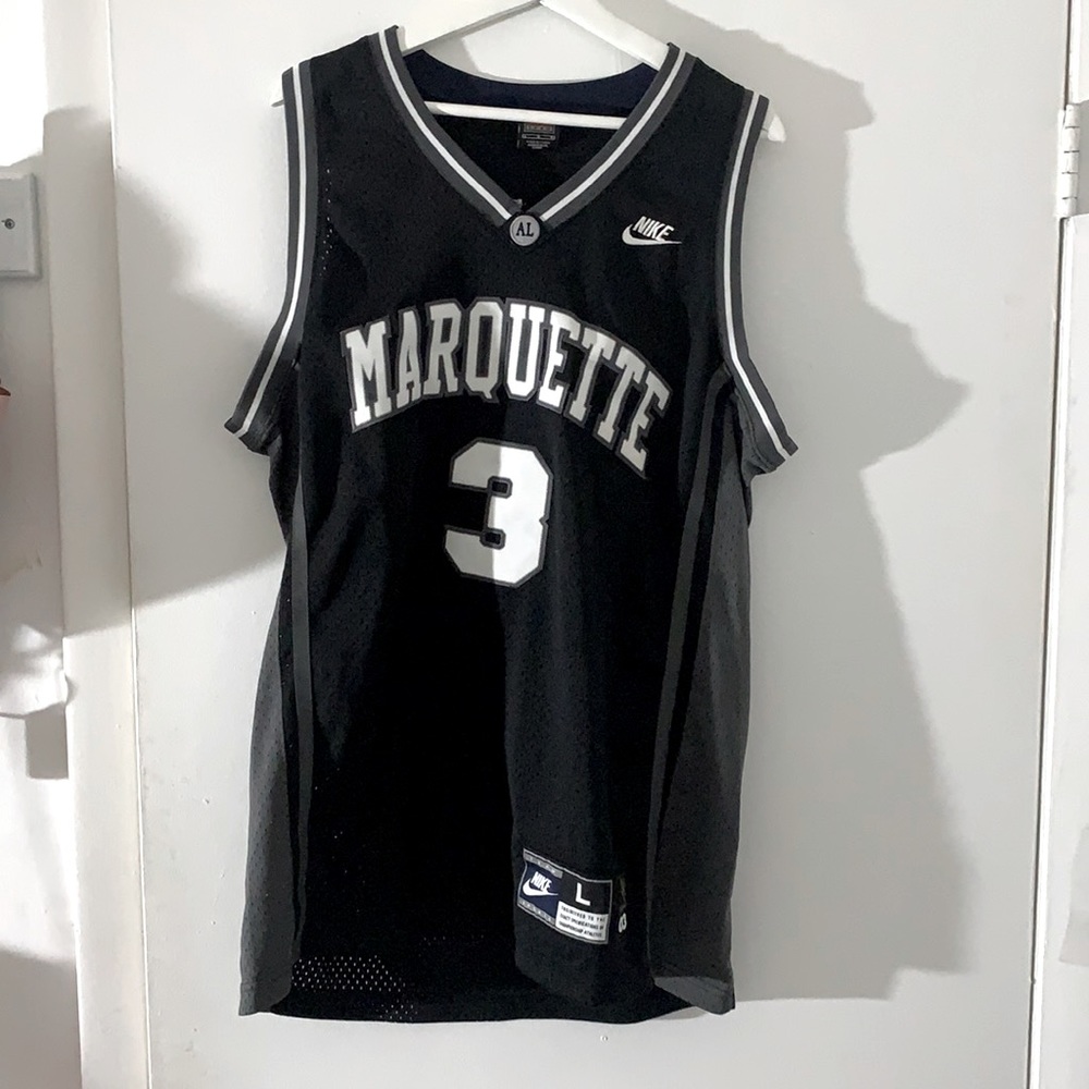 Dwayne Wade Marquette Jersey black #3 rare!.sz lg